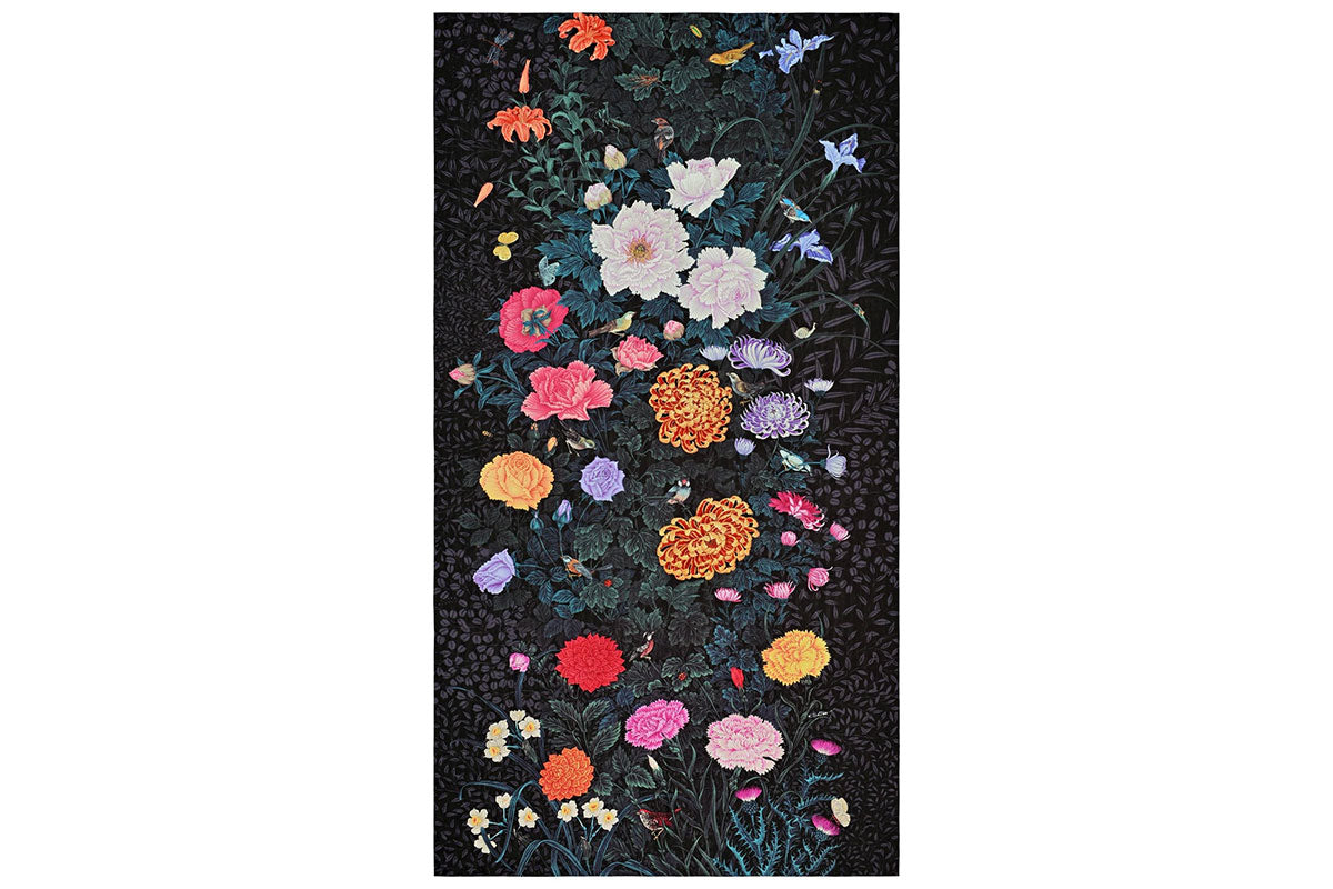 Large Silk Chiffon Stole "Colors of Life"
